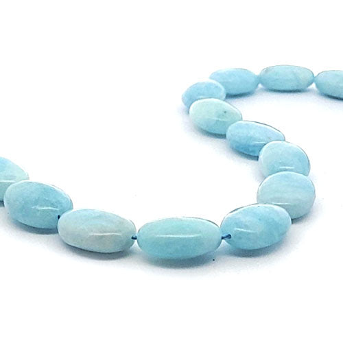 Aquamarin, Oval Strang 18 x 13 mm
