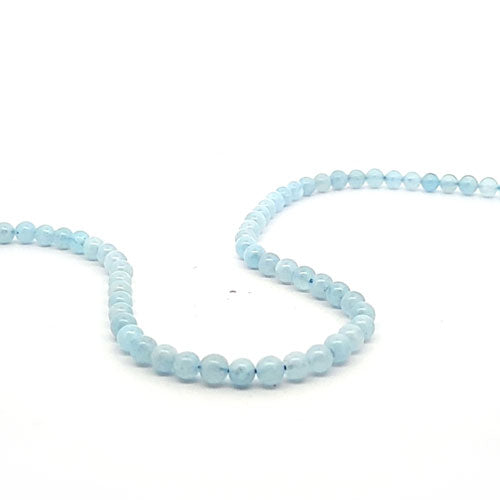 Acquamarina, filo di perline da 4 mm