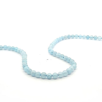 Acquamarina, filo di perline da 4 mm