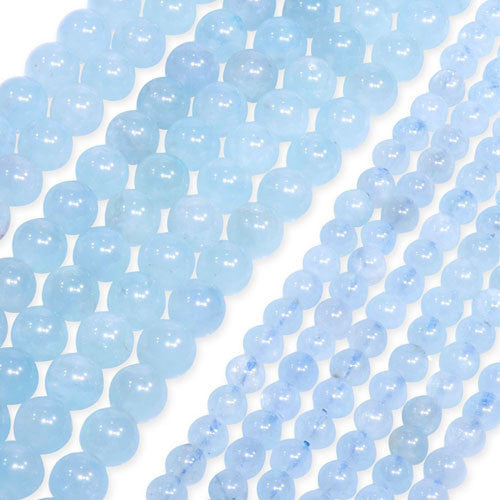 Aquamarin (A) aus Brasilien, Kugelstrang 4 mm  - 2
