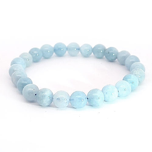 Aquamarin Armband 8 mm  - 2
