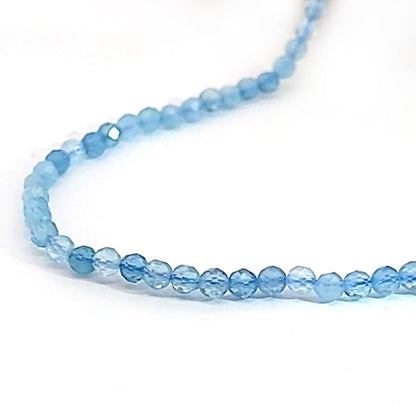 Aquamarin Kugelkette 3 mm facettiert