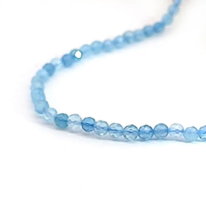 Aquamarin Kugelkette 3 mm facettiert