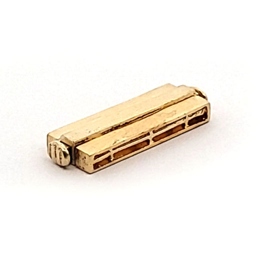 Armbandschließe Kasten, Silber vergoldet und rosé matt