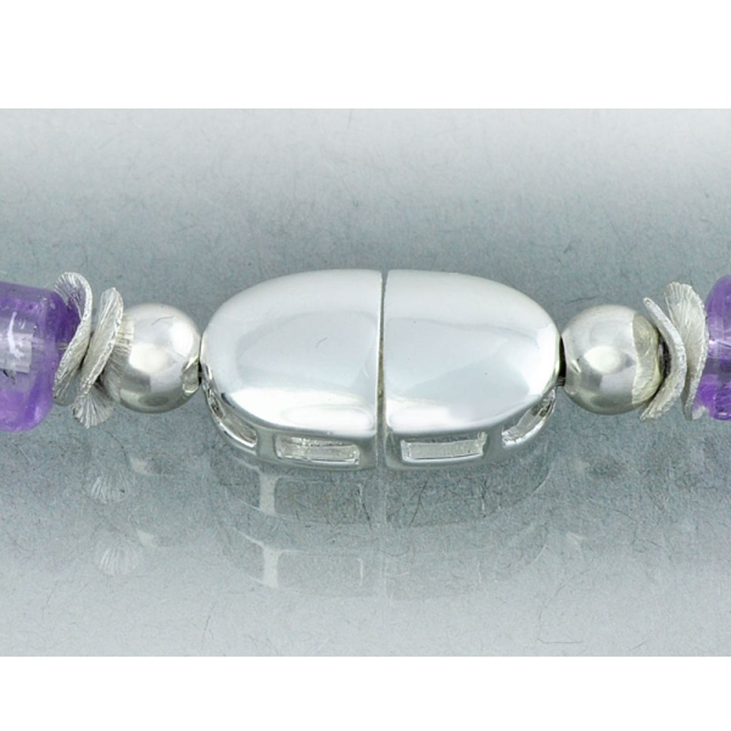 Armbandschließe Oval, Silber