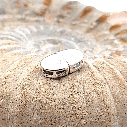 Armbandschließe Oval, Silber