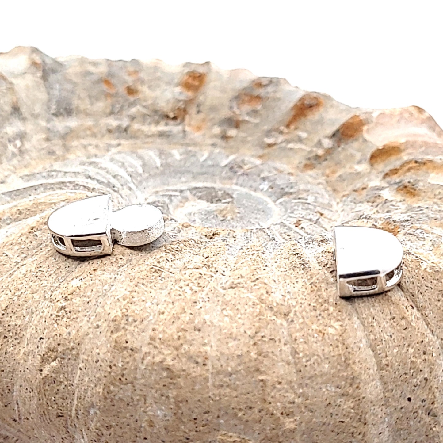 Armbandschließe Oval, Silber