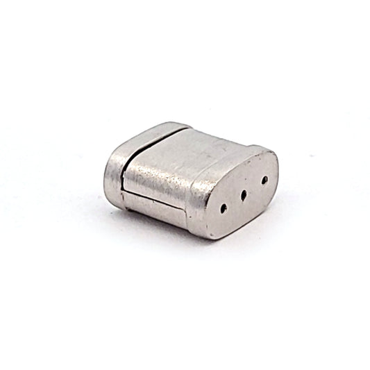 Armbandschließe Carré, Silber rhodiniert matt