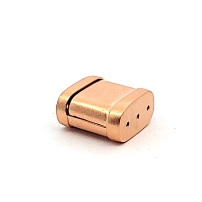 Armbandschließe Carré, Silber rosé vergoldet matt