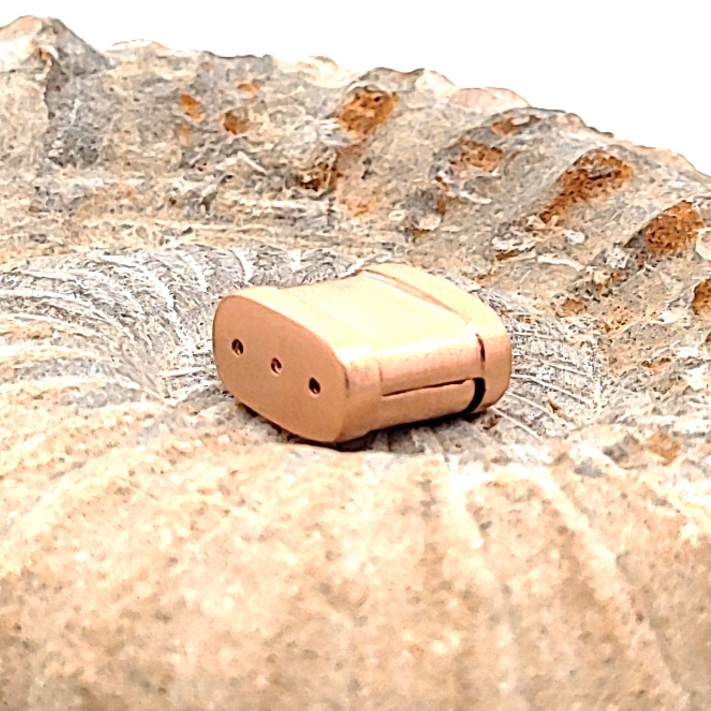 Armbandschließe Carré, Silber rosé vergoldet matt