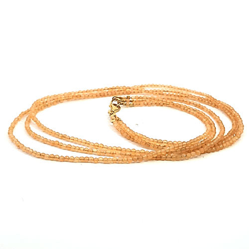 Aventurin orange Collier 3-reihig, 2 mm facettiert