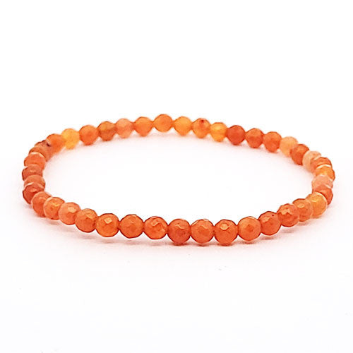 Aventurin orange Kugel-Armband facettiert 4 mm  - 1