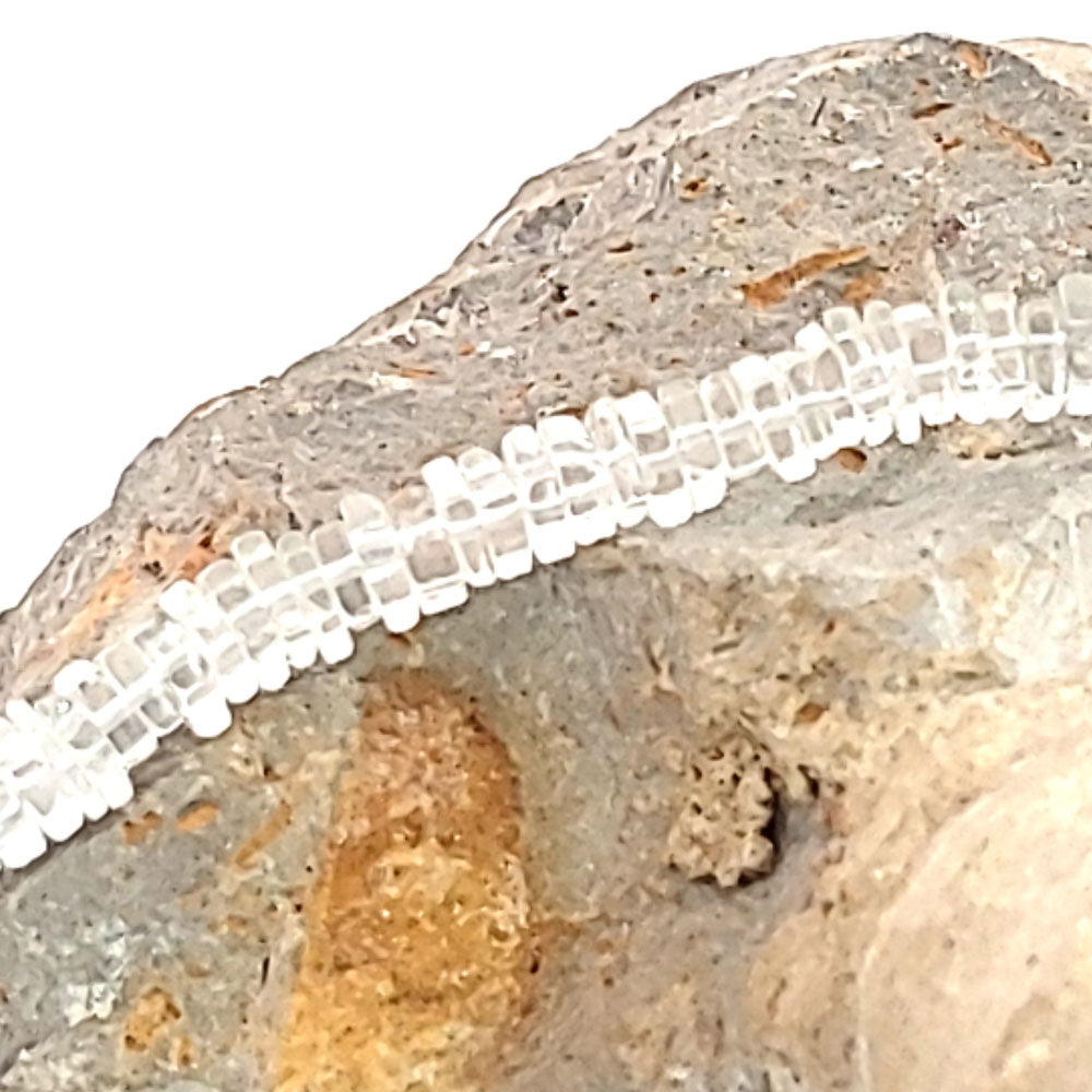 Bergkristall Kette Square 6 mm