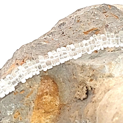 Bergkristall Kette Square 6 mm