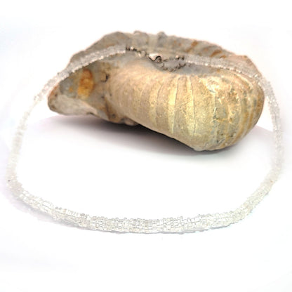 Bergkristall Kette Square 6 mm