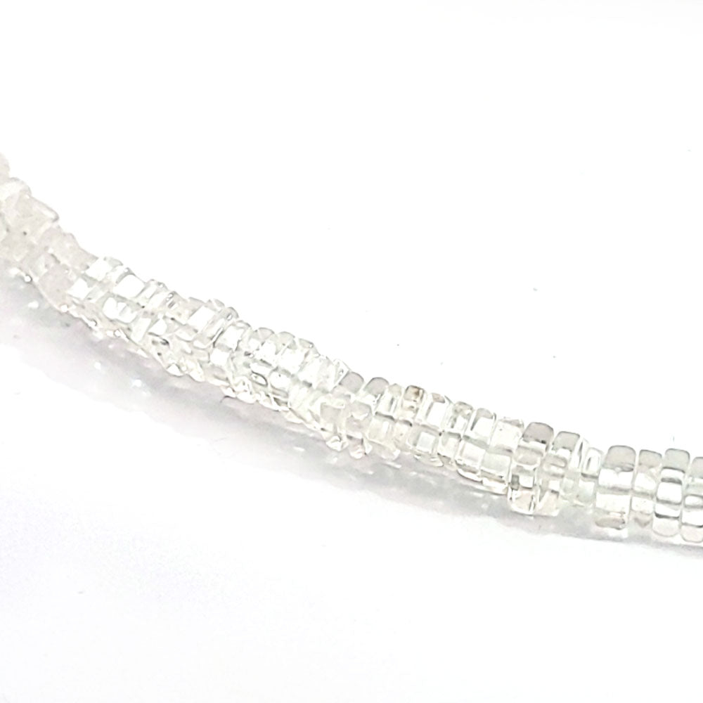 Bergkristall Kette Square 6 mm