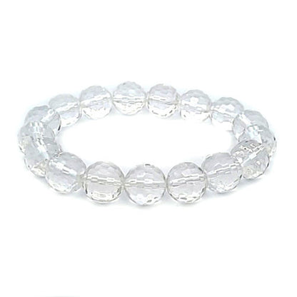 Bergkristall Kugel-Armband 12 mm facettiert  - 1