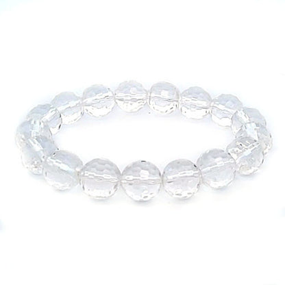 Bergkristall Kugel-Armband 12 mm facettiert  - 2