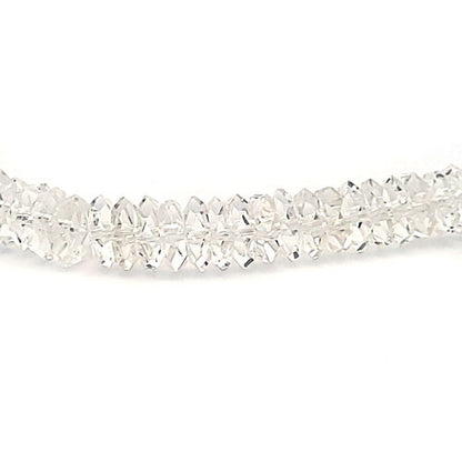 Bergkristall, Strang facettiert Diamond Cut 3 x 9 mm  - 1