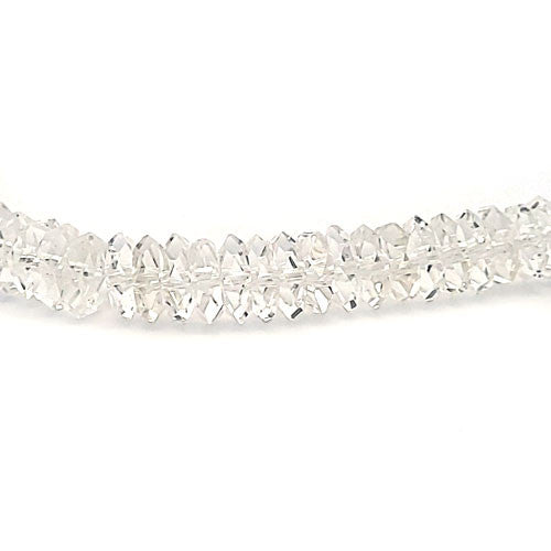 Bergkristall, Strang facettiert Diamond Cut 3 x 9 mm  - 1