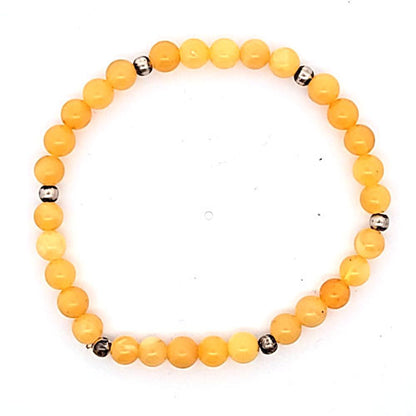 Bernstein Kugel-Armband gelb  - 2