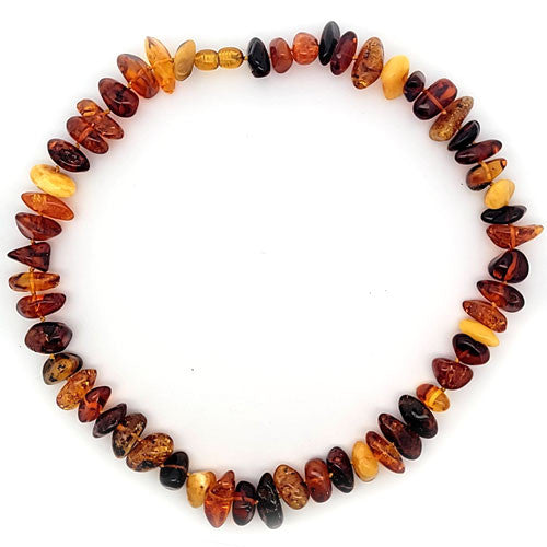 Bernstein Kette Tumble 10-18 mm, multi  - 2