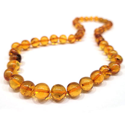 Bernstein Kette fast rund 10mm  - 2