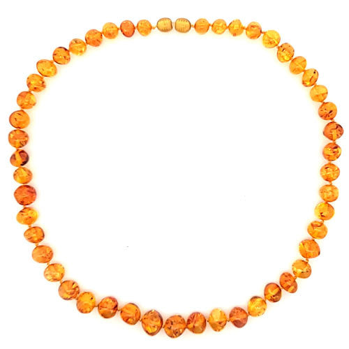 Bernstein Kette rund 8-12 mm  - 3
