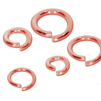 Anelli aperti, argento placcato oro rosa