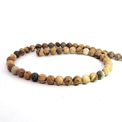 Picture Jasper, 8 mm bead strand