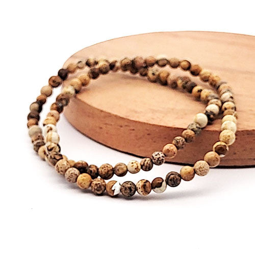 Bilderjaspis Kugel-Armband 4 mm  - 2