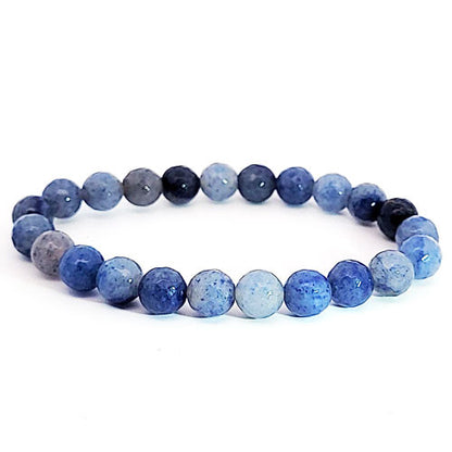 Blauquarz Armband 8 mm facettiert  - 1