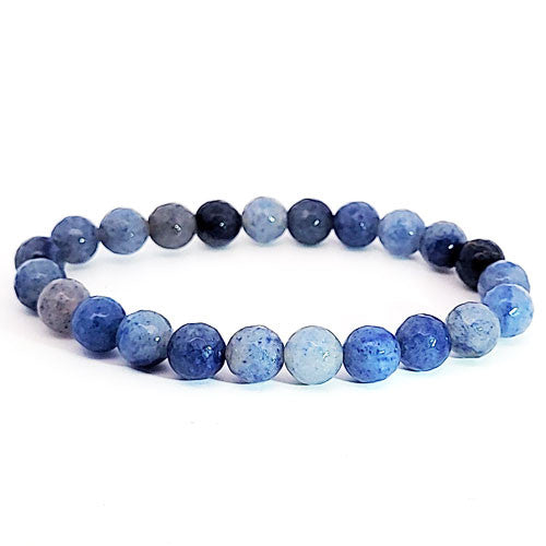 Blauquarz Armband 8 mm facettiert  - 1