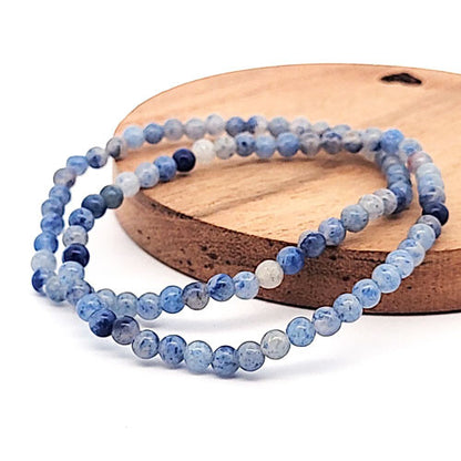 Blauquarz Kugel-Armband 4 mm  - 1