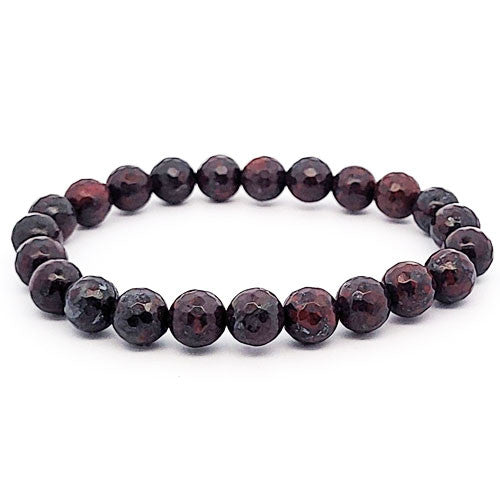 Brekzienjaspis Kugel-Armband facettiert 8 mm  - 1