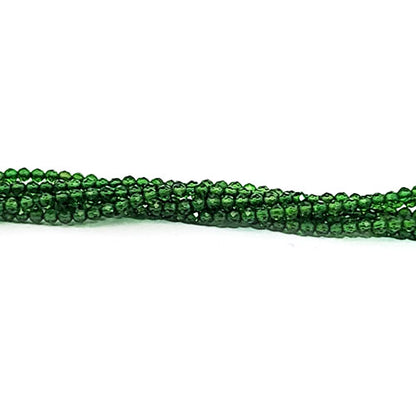 Chrome Diopside AA, 2 mm faceted bead strand