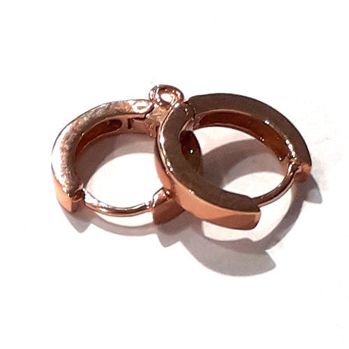 Creole mit Öse, Silber rosé vergoldet Steindesign - 2