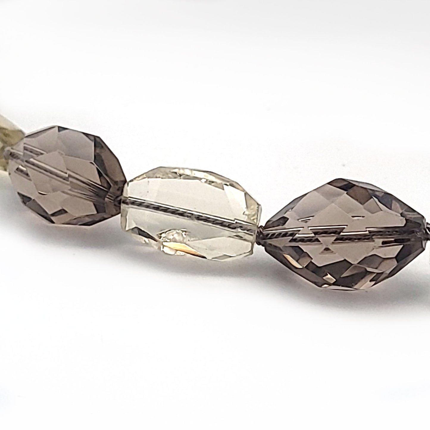 Zitrin & Rauchquarz Designkette mit Magnetverschluss