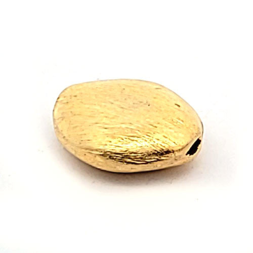 Discus oval Silberperle satiniert vergoldet 16 x 20 mm  - 1