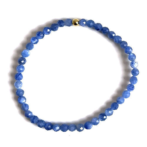 Disthen (Kyanit) Kugelarmband 4 mm facettiert  - 1