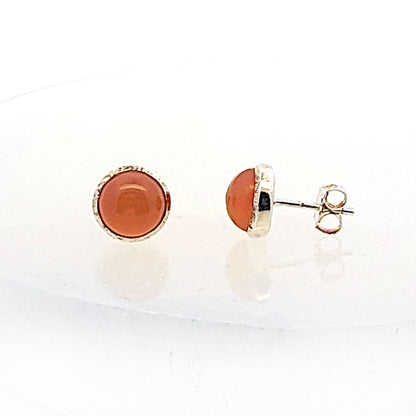 Edelstein Silberohrstecker Karneol_
