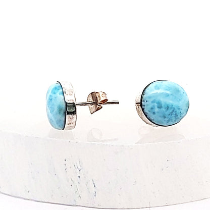 Edelstein Silberohrstecker Larimar
