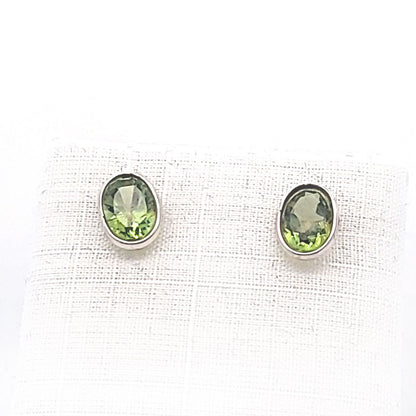 Edelstein Silberohrstecker Peridot