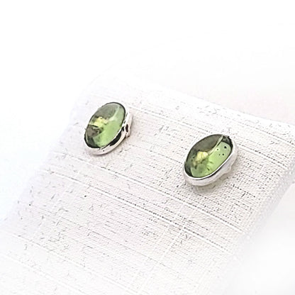 Edelstein Silberohrstecker Peridot_