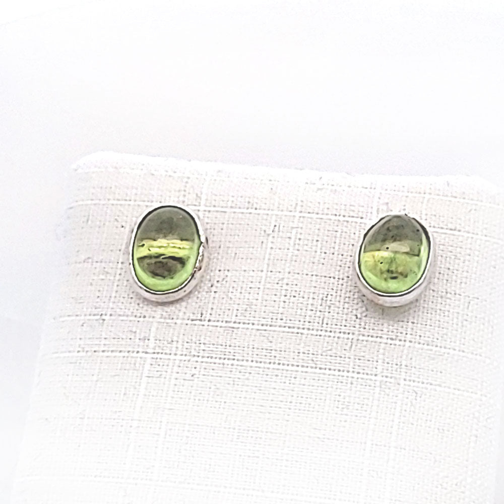 Edelstein Silberohrstecker Peridot_