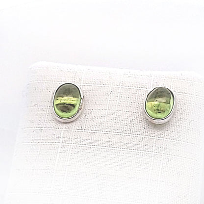 Edelstein Silberohrstecker Peridot_