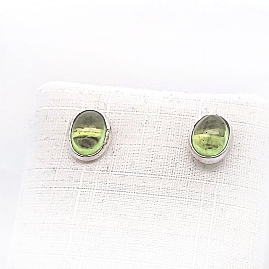 Edelstein Silberohrstecker Peridot_