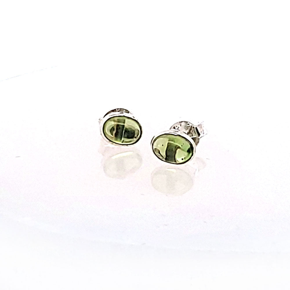 Edelstein Silberohrstecker Peridot_
