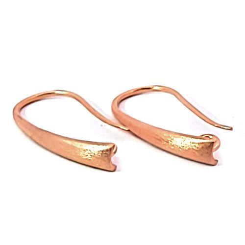 Ohrhaken Elegant, Silber rosé vergoldet matt  - 1