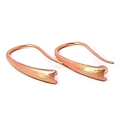 Ohrhaken Elegant, Silber rosé vergoldet matt  - 1